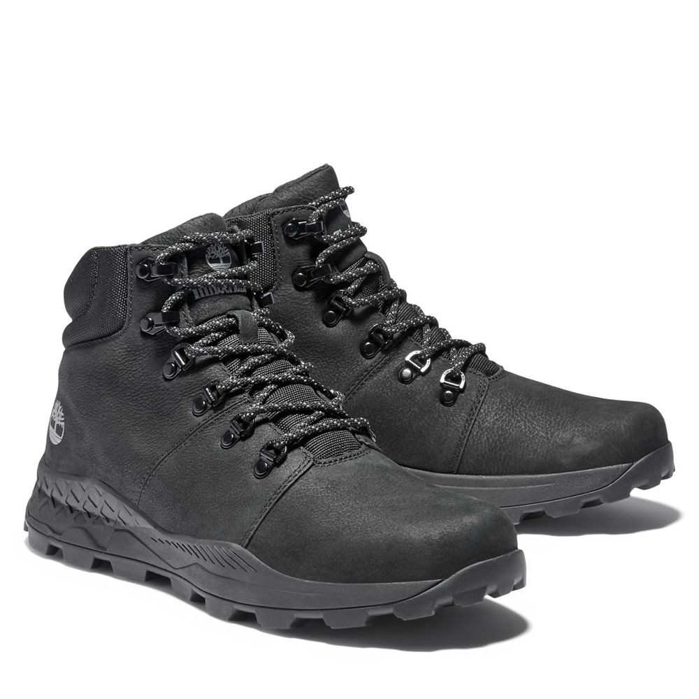 Timberland Mens Hiker Boots Brooklyn Waterproof Low - Black - India KV1526403